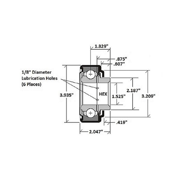 Straight Faced Bearing 1SP-B1120-2